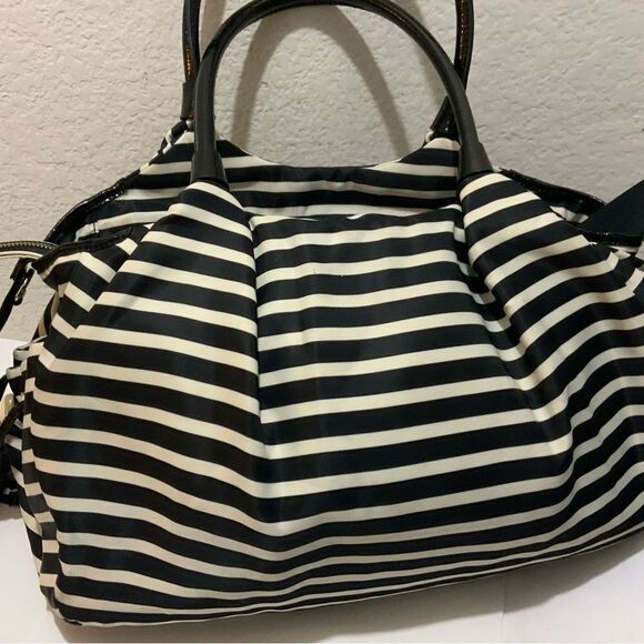 Kate Spade New York Women's Classic Nylon Stevie Striped Diaper Bag Size Large - Picture 6 of 16